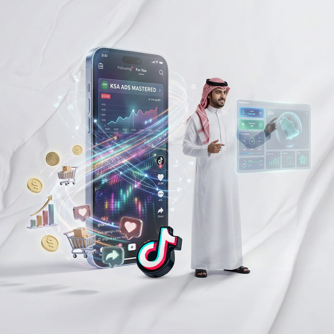 دليلك التقني لإتقان إعلانات تيك توك السعودية 2026 1 دليلك التقني لإتقان إعلانات تيك توك السعودية 2026: كيف تسيطر على الخوارزمية وتضاعف مبيعاتك؟ TikTok Ads Saudi Arabia هو “المحرك الأول” للنمو في السعودية؟