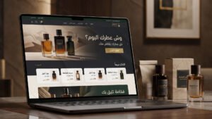 صورة الغلاف تصميم احترافي يدمج بين واجهة متجر إلكتروني حديثة وتعبيرات نصية بلهجة محلية قريبة لقلب المستهلك، مع مؤشرات بيع تصاعدية